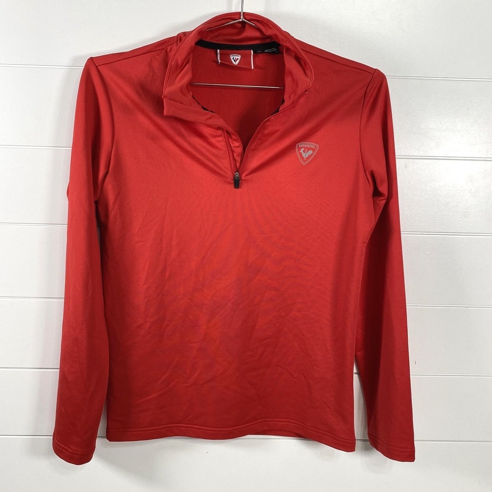 Rossignol Pullover Girls 16 Red Quarter Zip Long Sleeve Base Layer‎ Ski RLIYL03